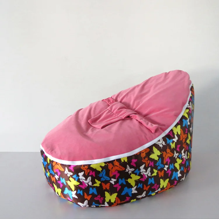 Обложка только, без начинки-Дамаск Белые Водонепроницаемые Babyinfant Bean Bag Snuggle Кровать Портативный сиденье без начинки бобы