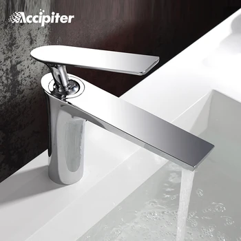 

New Design Faucet Chrome And Black Faucet Basin Sink Mixer Tap Brass Made Deck Mounted