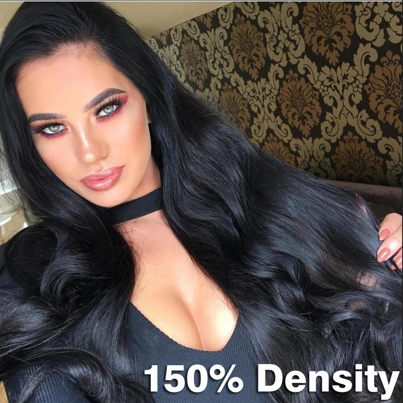 

8A Full Lace Human Hair Wigs for Black Women Indian Virgin Hair Loose Wave Lace Front Wigs Body Wave Free Shipping