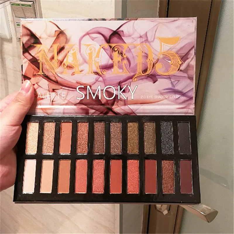 Naked Eye Shadow косметический матовый макияж набор теней для век Палитра Мерцающая минеральная пудра 20 цветов Водонепроницаемый Профессиональный - Цвет: nk5