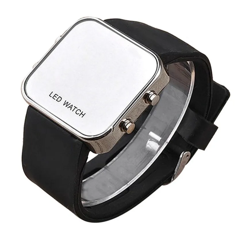 

2016 Digital Mirror LED Digital Sport Unisex Watch Mens Fit For Students Girls Boys As Gift RV