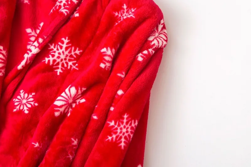 flannel nighgown women red (3)