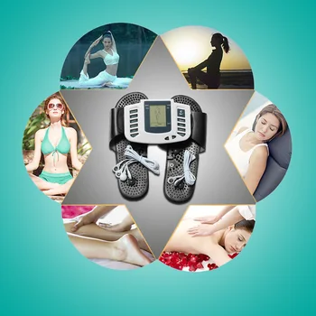 

Electrical Stimulator Muscle Massager Slipper Electrode Pads Body Relax Pulse Tens Acupuncture Therapy Digital Machine EK-New