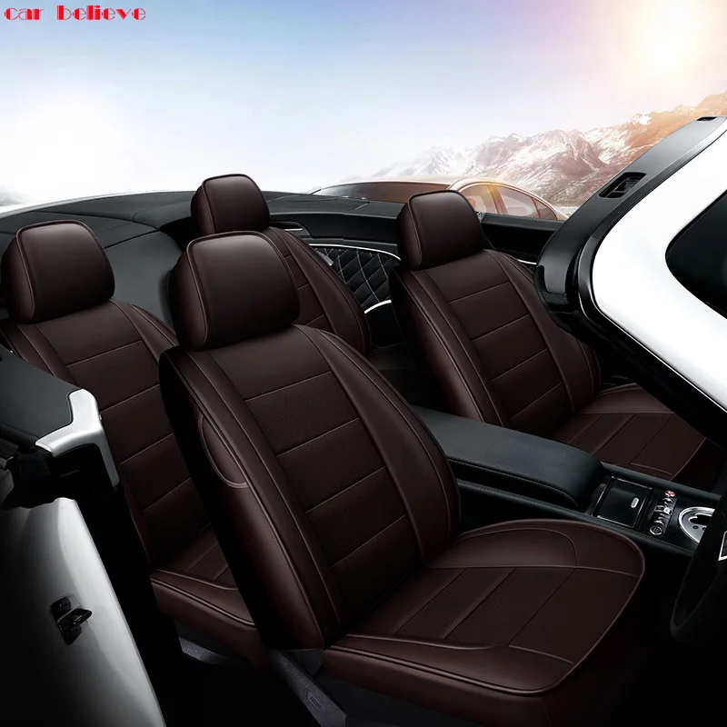 

Car Believe Auto automobiles Cowhide leather car seat cover For MiNi One Cooper R50 R52 R53 R55 R56 PACEMAN car accessories