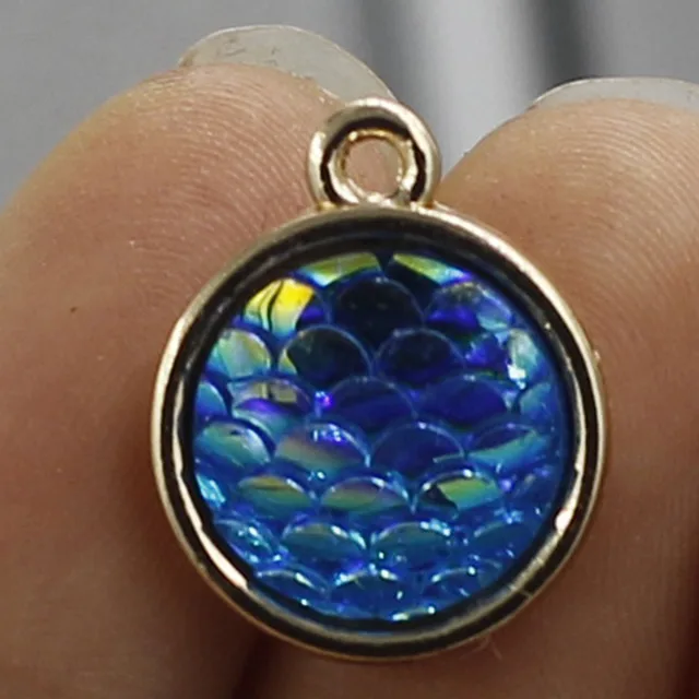 New Arrival Vintage Color Fish Scales Pendant For Making Necklace ...