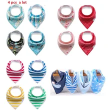 Owlzz детские нагрудники из хлопка стрелка лиса нарудник с изображением животных Олень новорожденного розовый Треугольники нагрудник аксессуары