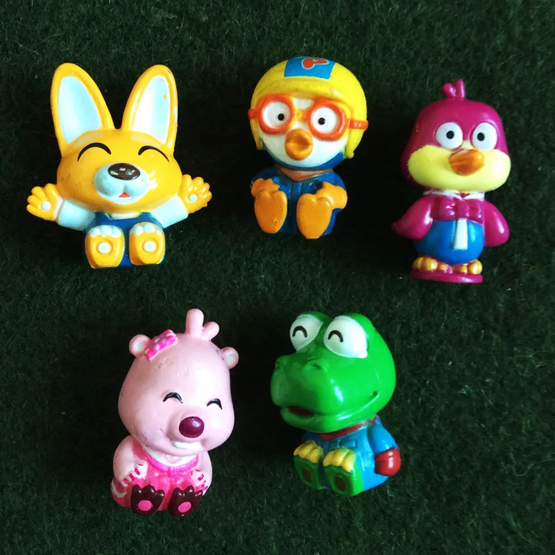 random 3pcs lot 3cm pororo PVC figure font b toy b font