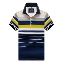 Polo Shirt Men Lapel Striped Polos Shirts Camisa Masculino Short Sleeve Homme Fashion Business Male Tops Polo Shirt Men Lapel Striped Polos Shirts Camisa Masculino Short Sleeve Homme Fashion Business Male Tops