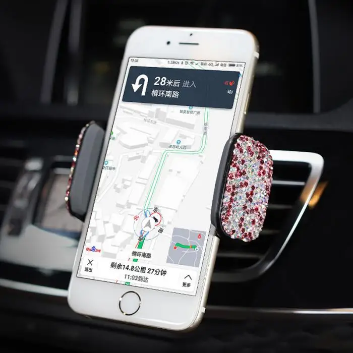 Автомобильный телефон для передней панели кронштейн держатель на присоске Подставка с кристаллом дизайн для gps телефонов