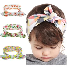 1PC Kids Flower Headband Floral Hair Bands Turban Rabbit Bowknot Headband Girl Headwear Childen Hair Accessories