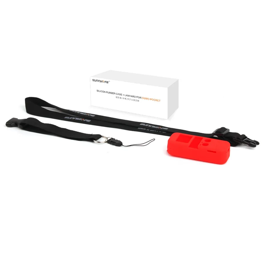 Osmo Pocket Silicone Cover with Strap Soft Silicone Gel Case Cover for DJI OSMO POCKET Anti-Lost Neck Strap Wrist Lanyard-16