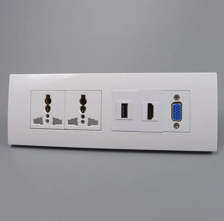 Buy 118 wall plate with universal power socket, vga