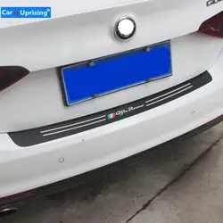 1 шт. углеродного волокна наклейки багажник автомобиля задний бампер наклейки для alfa romeo giulietta Giulia 147 156 159 mito автомобиля стиль