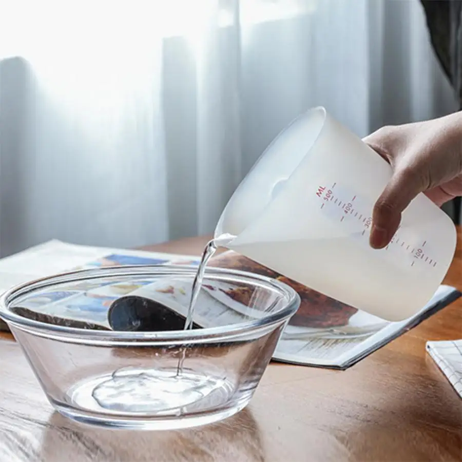 Портативная Прозрачная мягкая силиконовая мерная чашка визуальная полупроницаемая молочная чашка кухонный измерительный инструмент для домашнего кофе