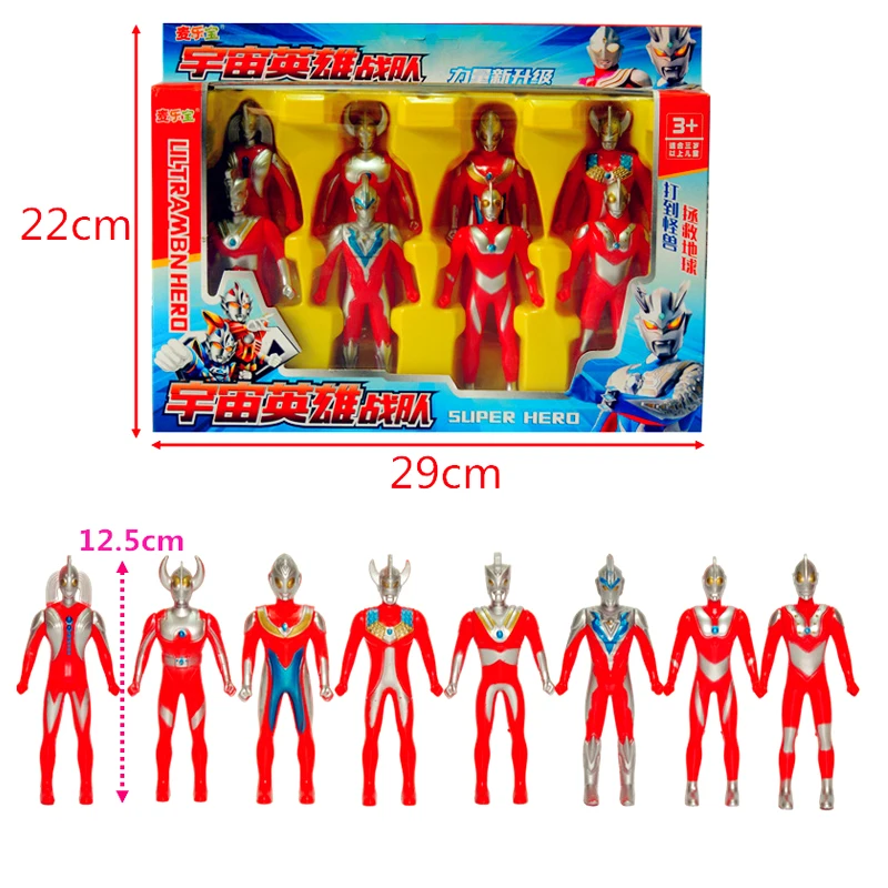 12 Pcs/Set Super Hero Ultraman Doll Set Model Action Figure Collector's Edition Children Toys | Игрушки и хобби
