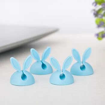 

150PCS/lot Multipurpose Rabbit Ears Fixed Line Clamp Cable Wire Organizer Cable Clip Tidy Cord Holder Bobbin Winder