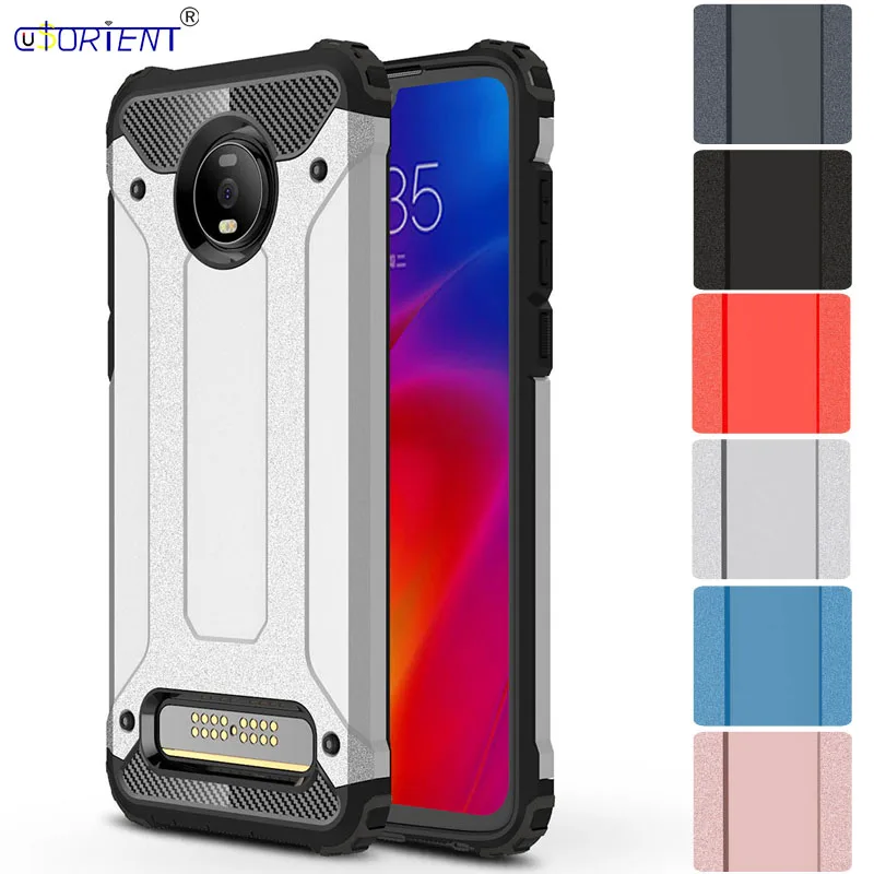 Чехол для Motorola Moto E6 G7 Play Bumper Armor чехол Power P40 Z4 Прочный Гибридный двухслойный