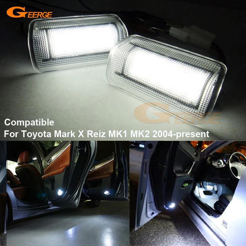 

For Toyota Mark X Reiz MK1 MK2 2004-present Excellent Ultra bright 3528 LED Courtesy Door Light Bulb No OBC error