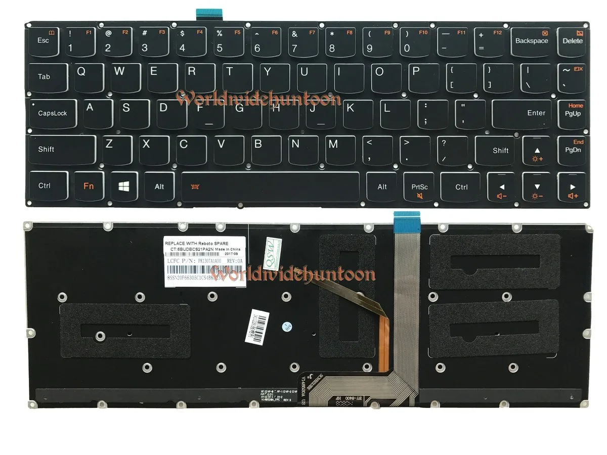 Reboto Высококачественная клавиатура для ноутбука Lenovo Yoga 3 Pro 1370 США раскладная с