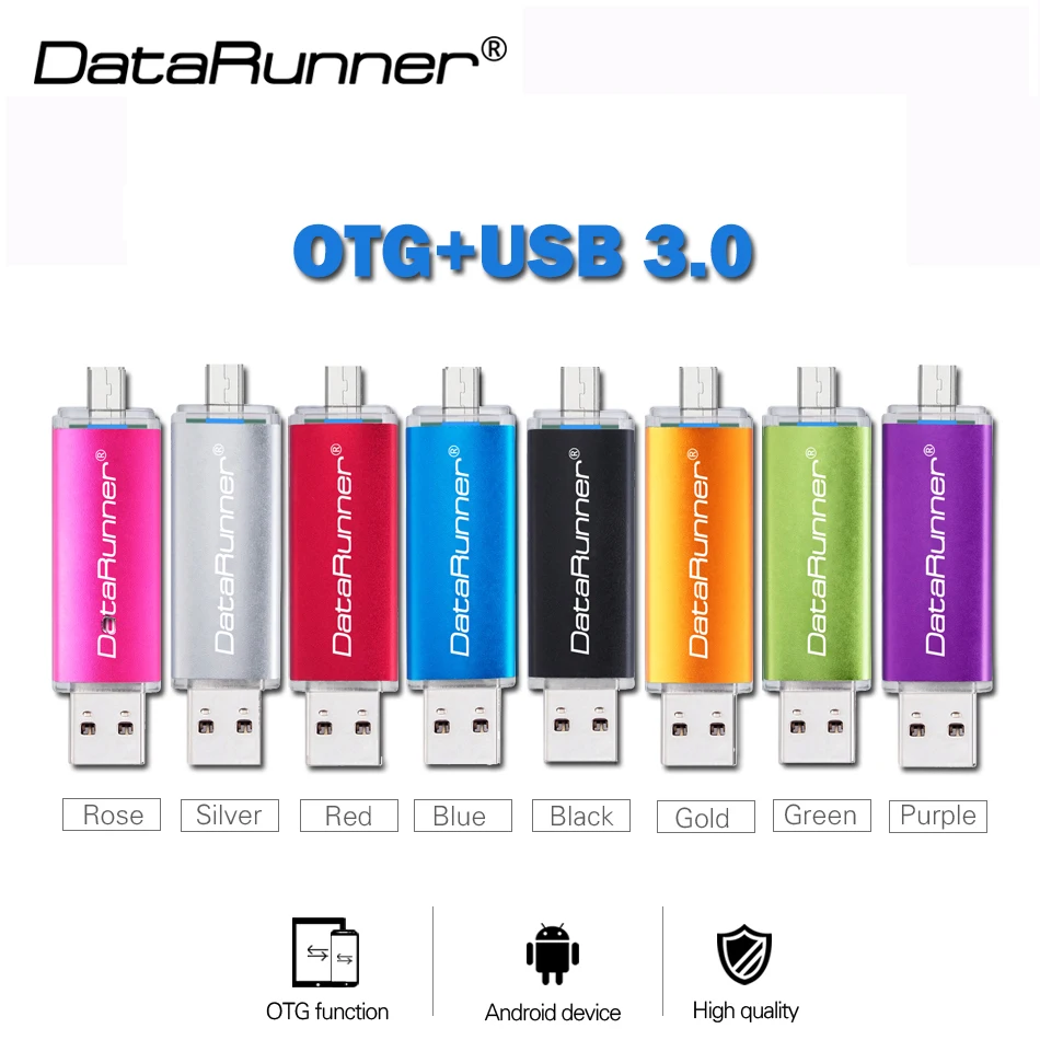 

High Speed DataRunner OTG usb flash drive pen drive 16GB 32GB 64GB 128GB Usb 3.0 Pendrive 2 in 1 Mico USB Stick for Android/PC