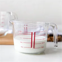 Оригинальная термостойкая мерная чашка из закаленного стекла для завтрака, молока, кофе, мерный стеклянный стакан для кухни, измерительный инструмент для повара