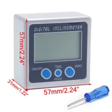 

Digital Angle Gauge Meter Mini Protractor 360 Degree With Magnets Base Inclinometer Teter Tools