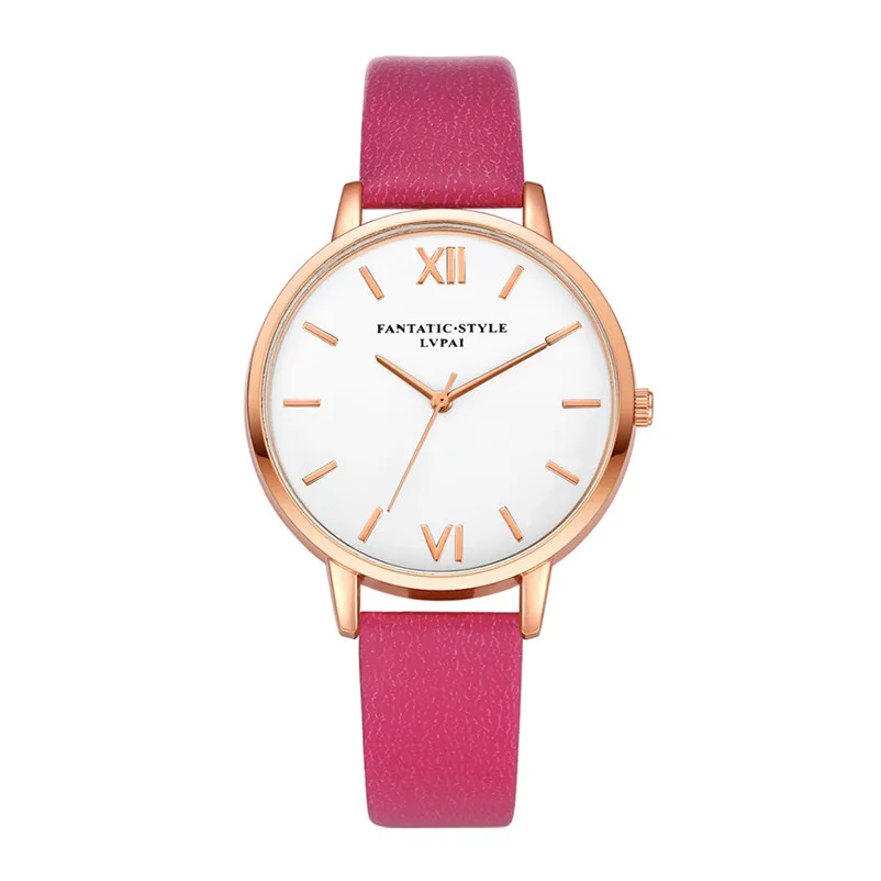 Women watches top brand luxury ladies Temperament Leather Belt With Simulated Quartz Round Watch clock relogio feminino J27 (6)