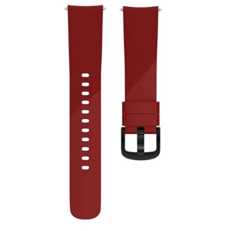 20 мм ремешок для часов samsung galaxy watch active 2 42 мм gear S2 sport Силиконовый ремешок для браслета correa pulseira аксессуары для часов - Цвет ремешка: Red
