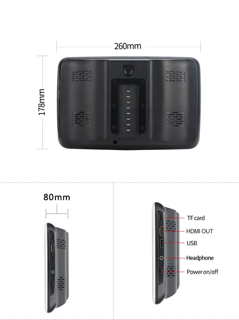 Автомобильный dvd-плеер Android 6,0 подголовник 10,1 дюймов HD 1080P ips сенсорный экран MP5 Монитор с wifi/HDMI/USB/SD/Bluetooth/fm tv в автомобиле