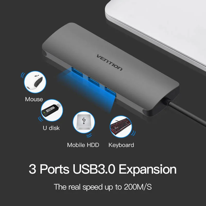 VEnTIO usb-хаб все в одном USB-C к HDMI VGA кард-ридер RJ45 PD адаптер для MacBook samsung Galaxy S8 mate 10 type C концентратор USB 3,0