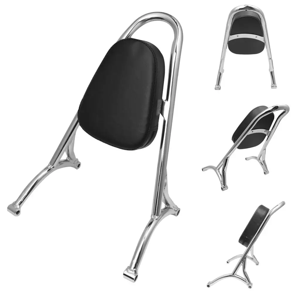 

2 Colors Motorcycle Seat Backrest Cafe Racer Short Pad Passenger Sissy Bar Custom Fit For Harley Sportster XL883 1200 1985-2019