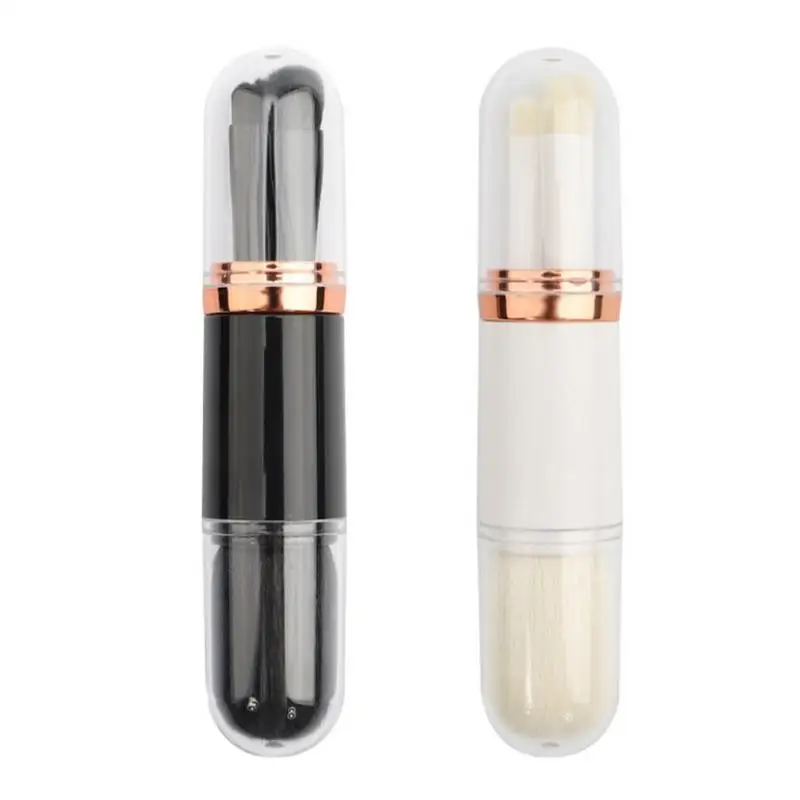 

4PCS Retractable Makeup Foundation Brush Multi-function Combination Four-in-one Double Head With Cover Beauty Makeup Tools