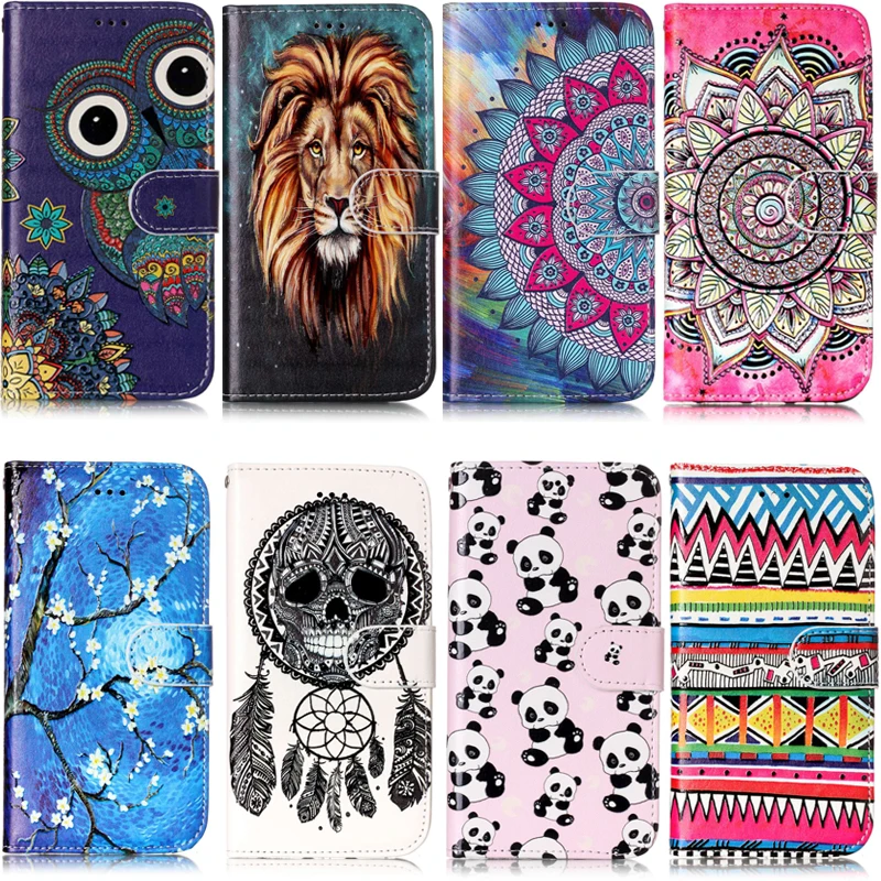 

Varnish 3D Relief Flip Leather Wallet Phone Silicon Soft Case Shell Stands for iPhone 5 5S SE 6 6S 7 8 Plus X for iPod Touch 5 6