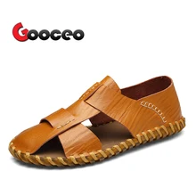 Для мужчин босоножки; Летние нарядные туфли из натуральной кожи без застежек на плоской подошве пляжная обувь дышащая Нескользящие Повседневное ручной работы; удобные уличные Лоферы Homme Для мужчин s