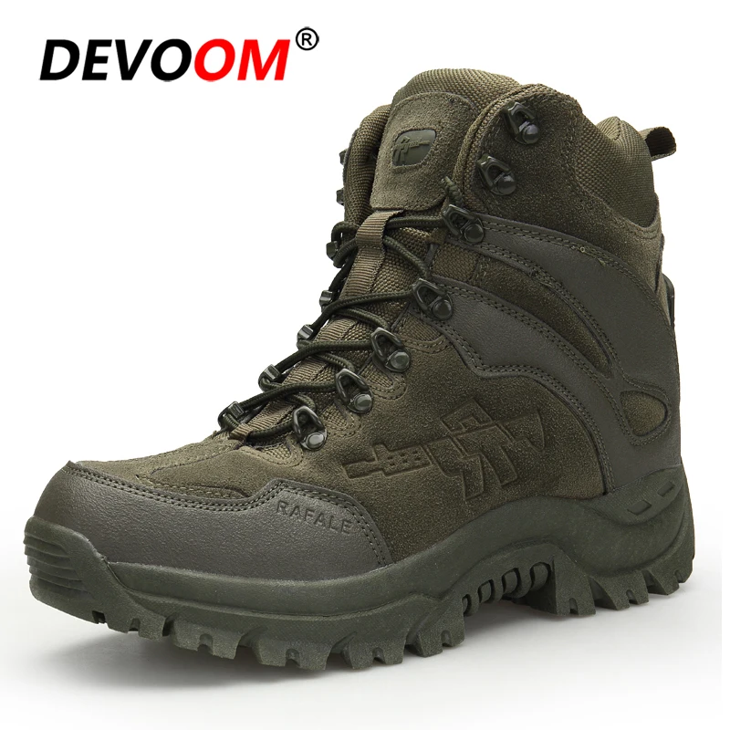 

Winter Men Combat Boots Mountain Climbing Shoes Male Soldier Army Boots Trekking Hiking Shoes Men Trend Military Boots Desert