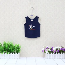 Детские летние топы для мальчиков и девочек, жилеты из чистого хлопка безрукавная Одежда для новорожденных, детская дизайнерская одежда с круглым вырезом г. Новинка