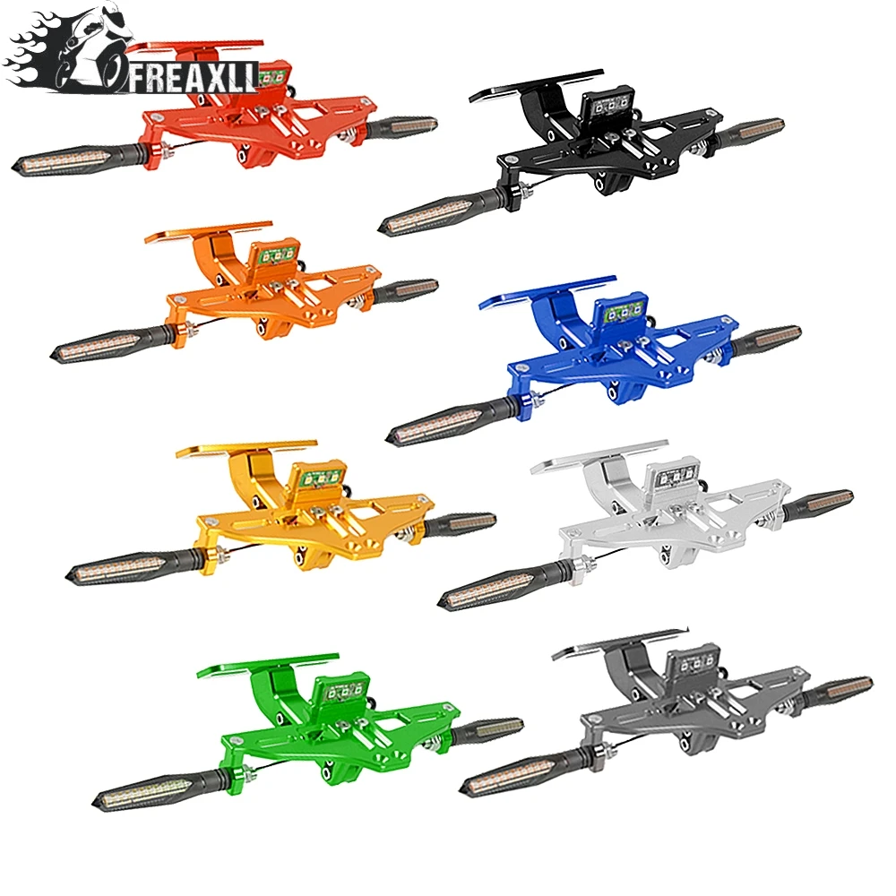 

Universal Motorcycle License Plate Bracket Holder With LED Light For Aprilia RSV4 FACTORY Tuono V4 1100RR FACTORY RSV MILLE