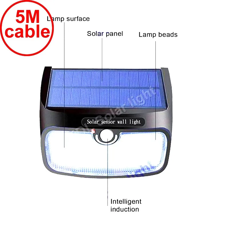 48 Светодиодный 900lm Солнечный внутренний свет PIR движения радар умный светодиодный ICOCO 28 светодиодный s солнечная панель tor 5 м кабель уличная стена открытый свет для