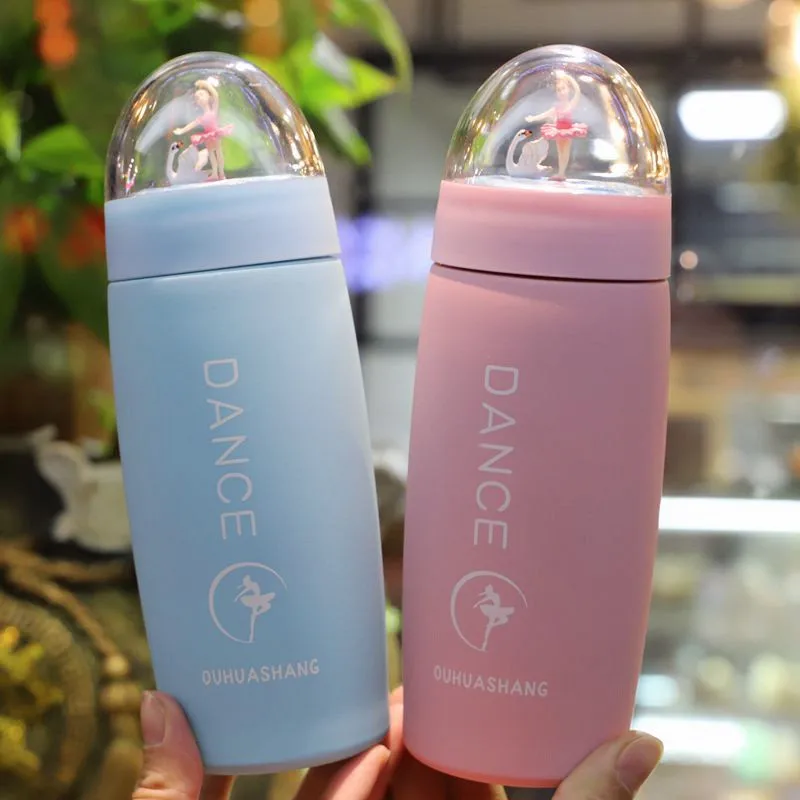

2019 Lovely Creative Female Portable Fairy Thermos 304 Stainless Steel Creative Viewing Water Cup Insulated Coffee Mug