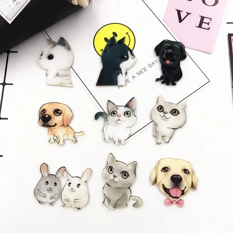 1 шт. мышь собака кошка Harajuku Kawaii мультфильм брошь булавка в виде животного
