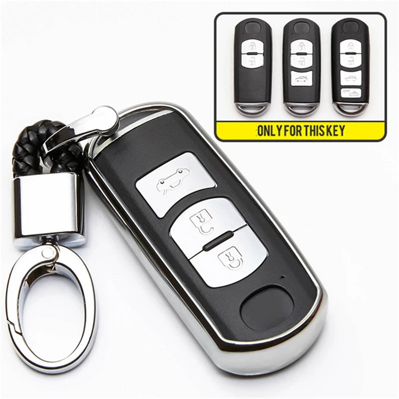 

TPU Car Remote Key Shell Cover Case For Mazda 2 3 6 Axela Atenza CX-5 CX5 CX-7 CX-9 2015 2016 2017 Car Protection Accessories