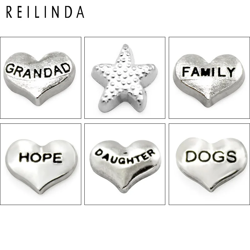 Wholesale 10pcs/pack Alloy Floating Locket Charms For Living Glass Memory Jewelry | Украшения и аксессуары