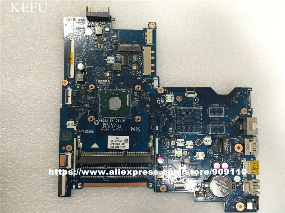 KEFU для HP 15-AC 15-AC010NU материнская плата 815248-001 ABQ52 LA-C811P с ЦП N3050 | Компьютеры и офис