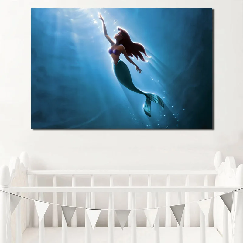 

Little Mermaid Wallpapers Motivational Wall Art Canvas Posters Prints Painting Wall Pictures For Bedroom Home Decor Accessories