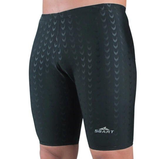 

Professional Sharkskin Men's Compression Speed Short Solid Jammer Surfing Trunks Black 4XL Plus Size Free Shipping