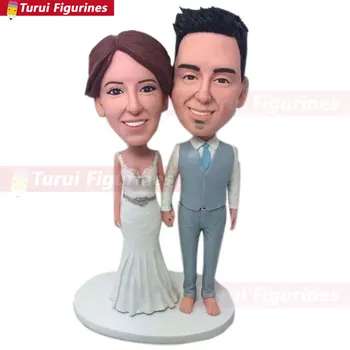 

Custom Bobblehead Couple Personalized Wedding Cake Topper Custom Bobble Head Cake Topper Wedding Bobblehead Gift Custom Wedding