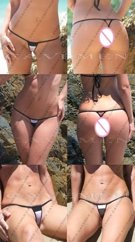 

Small and exquisite Black and white * 3375 * Ladies Thongs G-string Underwear Panties T-back Swimsuit Bikini Free Shipping