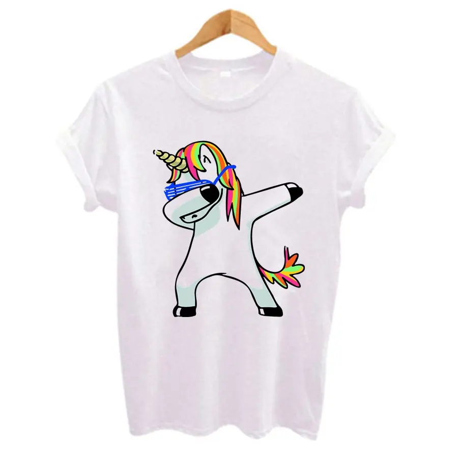 Funny Unicorn Print Women t shirt