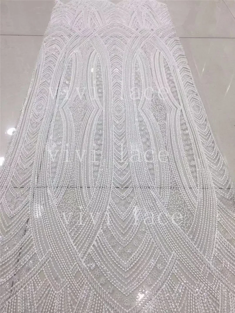 Новые имеющиеся 5 ярдов/партия cc002# отделанной тесьмы бусины Блестки лучшее качество класса люкс вышивка тюлевой сеткой кружева для невесты торжественное платье