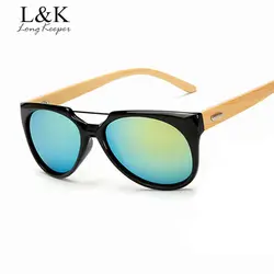 LongKeeper древесины бамбука руки Солнцезащитные очки для женщин Для мужчин Для женщин деревянный Защита от солнца Очки Оригинальный